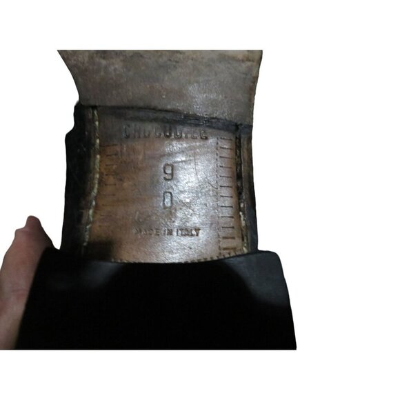 MORESCHI ITALY Genuine Croc embossed Italian Leather Boots size 9 Vintage - Picture 7 of 10